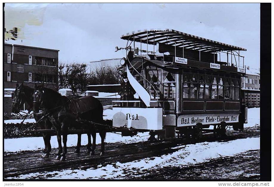 ALLEMAGNE BERLIN   TYP ZWEISPANNIGERC 1865 - Strassenbahnen