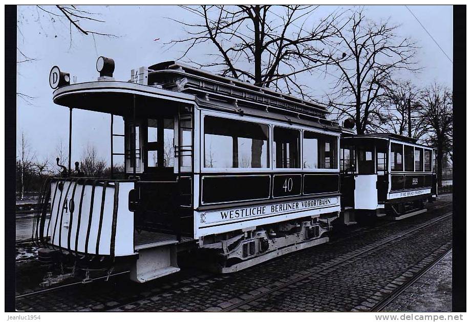 ALLEMAGNE BERLIN   TYP ZWEISPANNIGERC 1897 - Strassenbahnen
