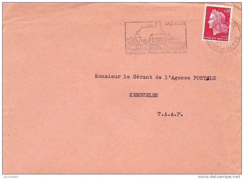 Taaf Kerguelen Port Aux Français Lettre De France 1969 Pour Kerguelen - Lettres & Documents