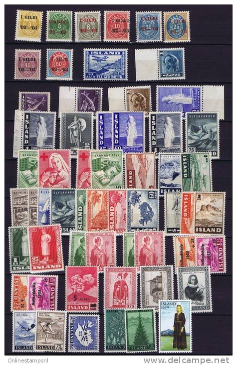 Iceland: 2 Sheets Mostly MNH/** Stamps - Ongebruikt