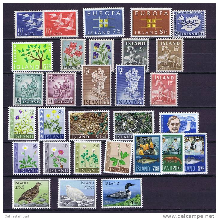 Iceland: 2 Sheets Mostly MNH/** Stamps - Ongebruikt