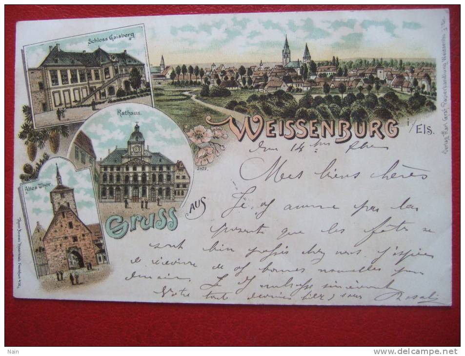 ALLEMAGNE - WEISSENBURG I / ELS - CIRCULEE EN 1897 - BELLE CARTE - - Weissenburg