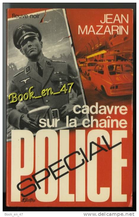 {09478} Jean Mazarin ; Spécial Police  N° 1365 EO 1977 " Cadavre Sur La Chaîne "  " En Baisse " - Fleuve Noir