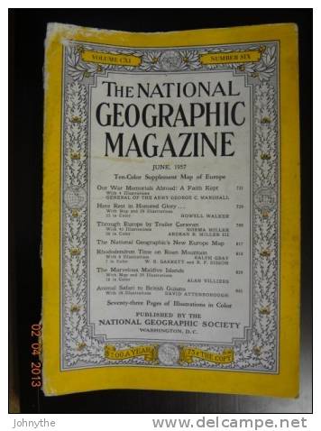 National Geographic Magazine June 1957 - Wissenschaften