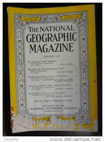 National Geographic Magazine  January  1957 - Wissenschaften