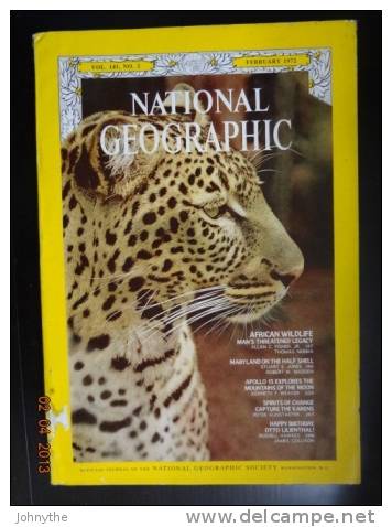 National Geographic Magazine  February 1972 - Wissenschaften