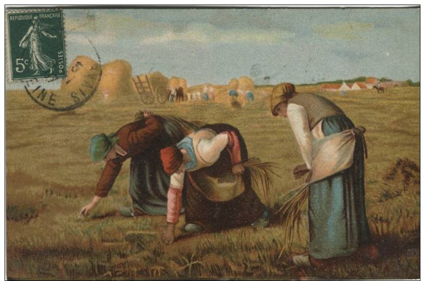 KF Postcard - Women Gathering Corn - 588 - Peintures & Tableaux