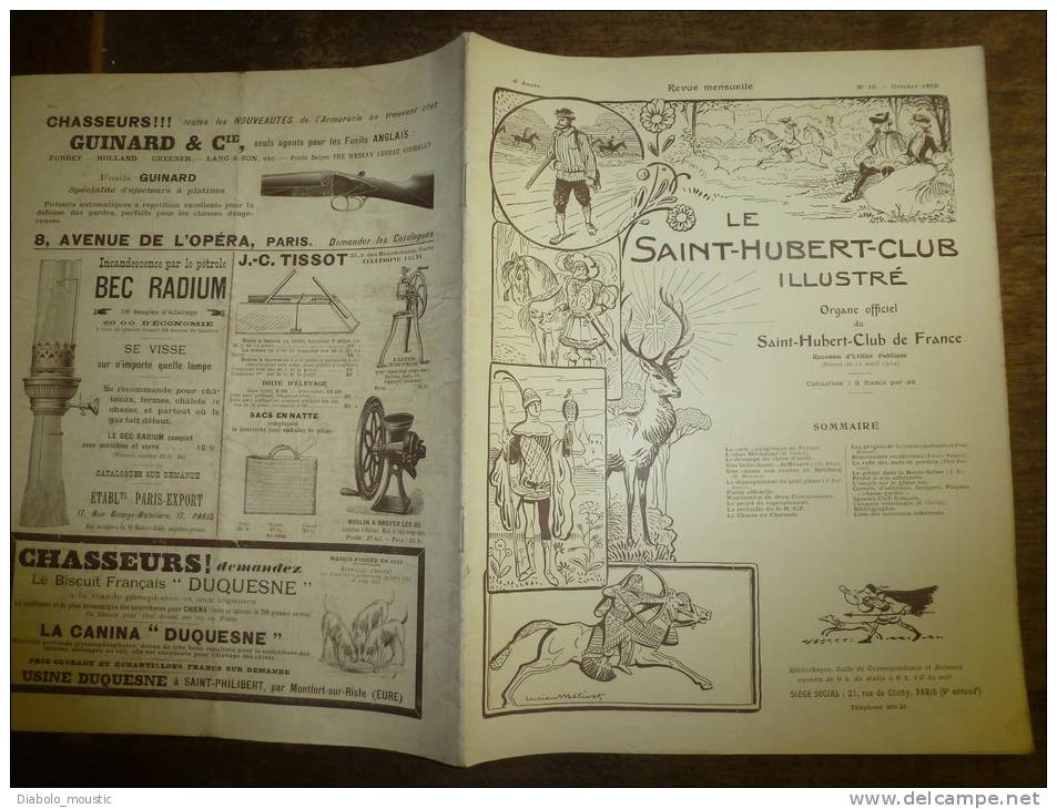 N° 10 De Octobre 1906   Le SAINT-HUBERT-CLUB  Illustré Reconnu D'utilité Publique (décret Du 10 Avril 1904; CHASSE - Jacht/vissen