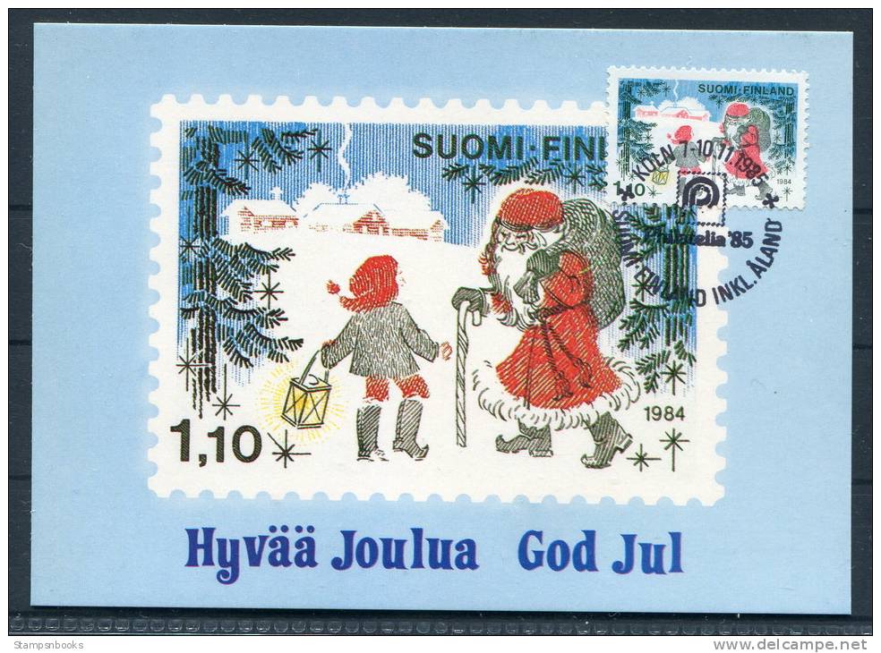 1984 Finland Christmas Koln Germany Aland Stamp Exhibition Maxicard - Aland