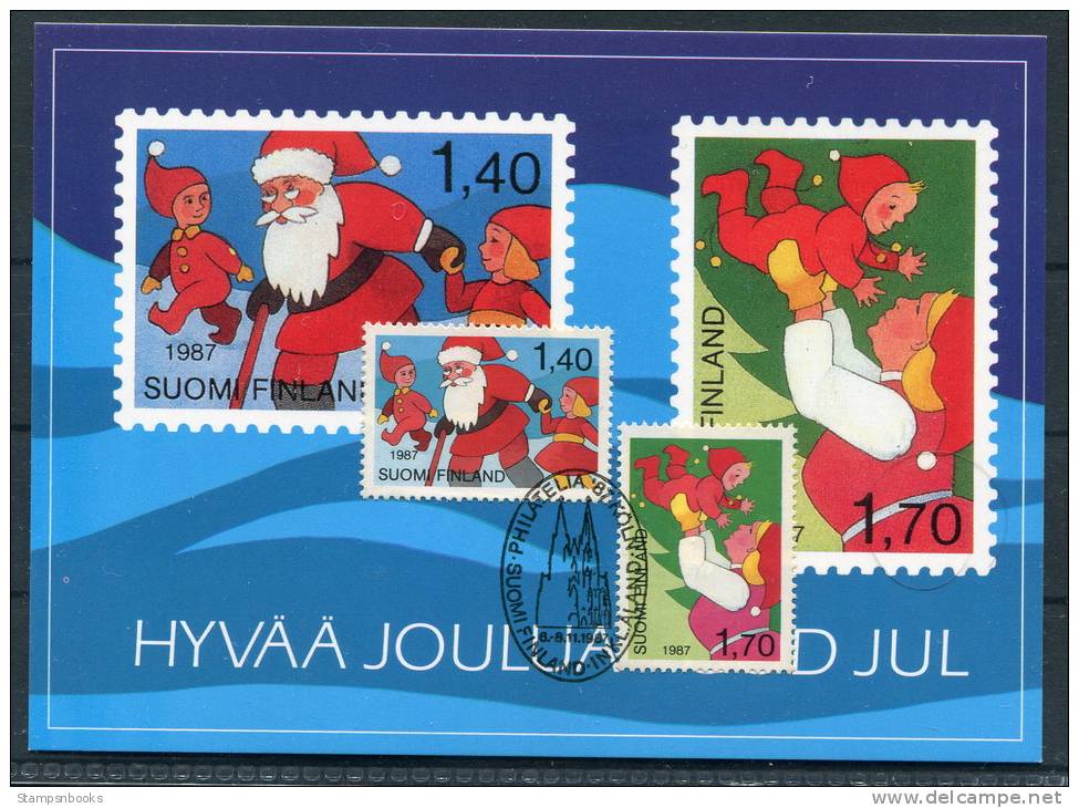 1987 Finland Christmas Maxicard - Cartoline Maximum