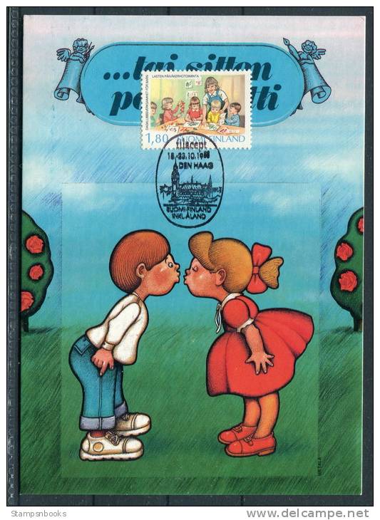 1988 Finland Den Haag Filacept Romance Kiss Maxicard - Maximumkarten (MC)