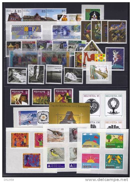 SUISSE  2007  ** Année Complète SCHWEIZ JAHRGANG YEARSET - Unused Stamps