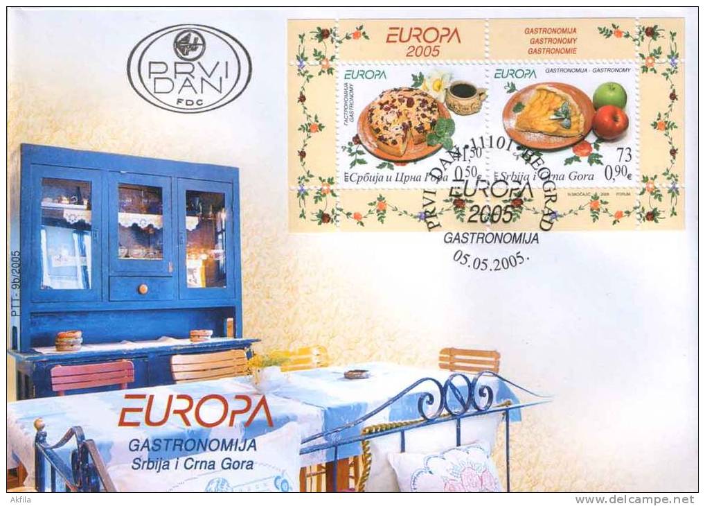 Serbia And Montenegro (Yugoslavia), 2005, EUROPA, Block, FDC - Other & Unclassified