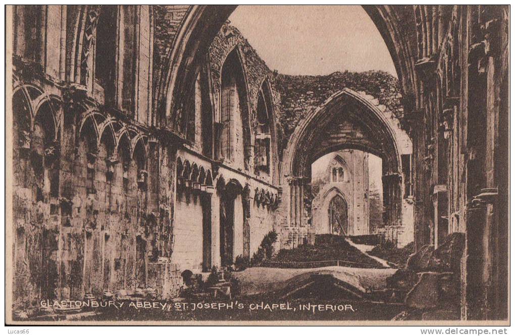 C1920 GLASTONBURY ABBEY - ST JOSEPH'S CHAPEL - INTERIOR - Other & Unclassified