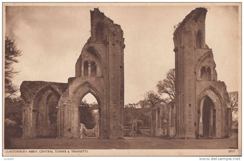C1920 GLASTONBURY ABBEY - CENTRAL TOWER & TRANSEPT - Other & Unclassified