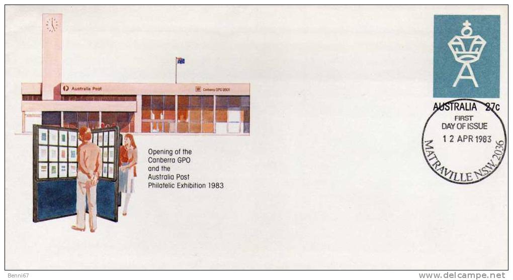 AUSTRALIA Australie 1983 Canberra GPO FDC - Enteros Postales