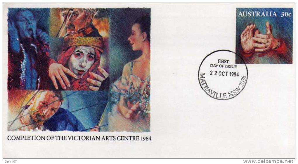AUSTRALIA Australie 1984 Victorian Arts Centre FDC - Postal Stationery