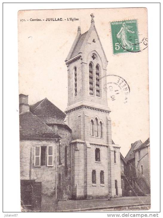 CPA    19        JUILLAC        1911             L EGLISE - Juillac