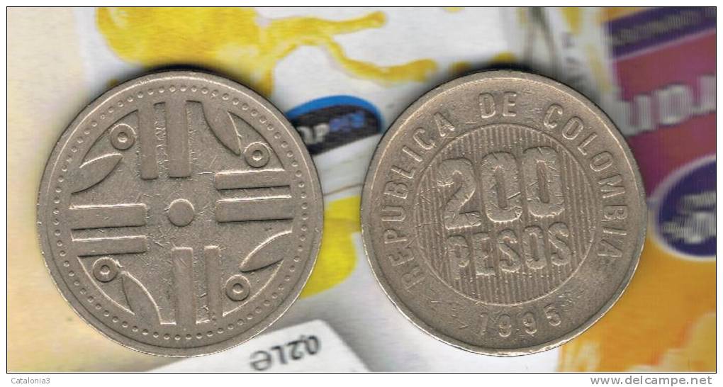 COLOMBIA -  200 Pesos 1995  KM287  -  Quimbaya Artwork - Colombia