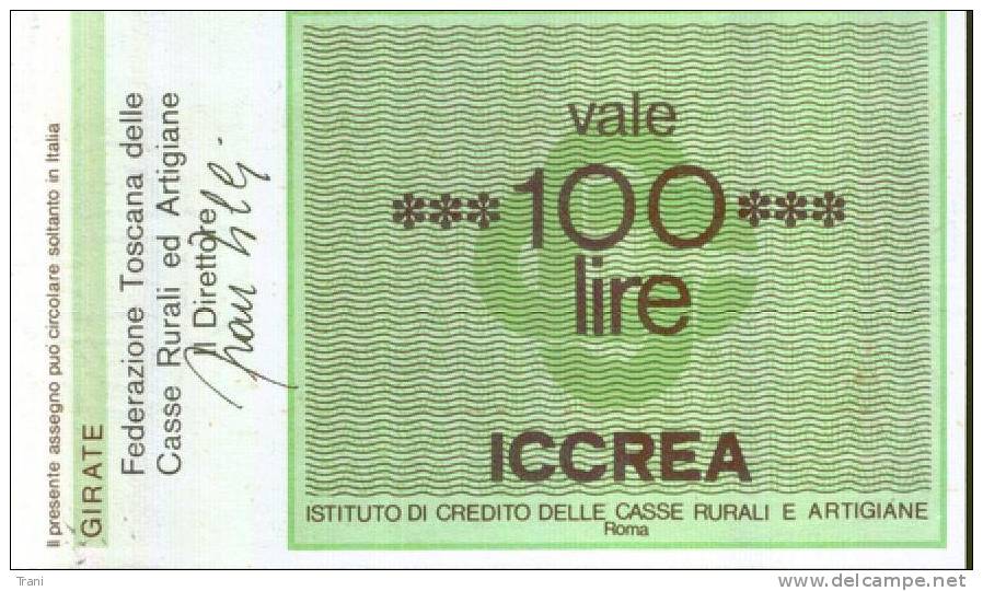 ICCREA - ROMA - Lire 100 - [10] Scheck Und Mini-Scheck