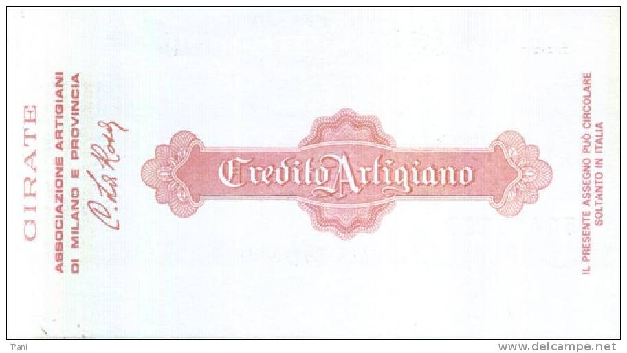CREDITO ARTIGIANO - MILANO - Lire 100 - [10] Chèques