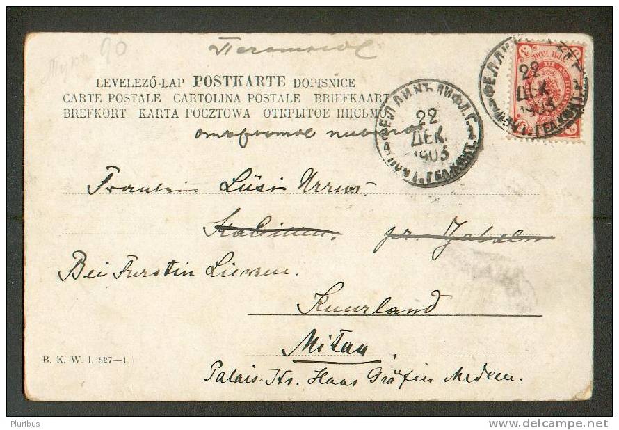 IMPERIAL  RUSSIA  ESTONIA  , 1903 , From  FELLIN  , OLD POSTCARD    ,O - Storia Postale