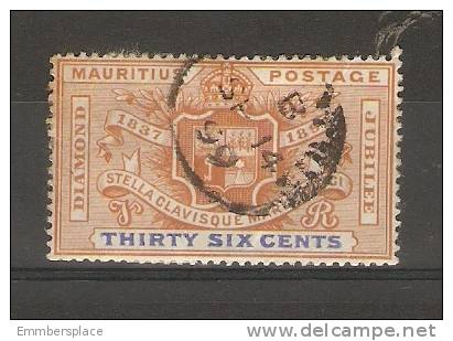 MAURITIUS - 1898 DIAMOND JUBILEE 36c USED - Mauricio (...-1967)