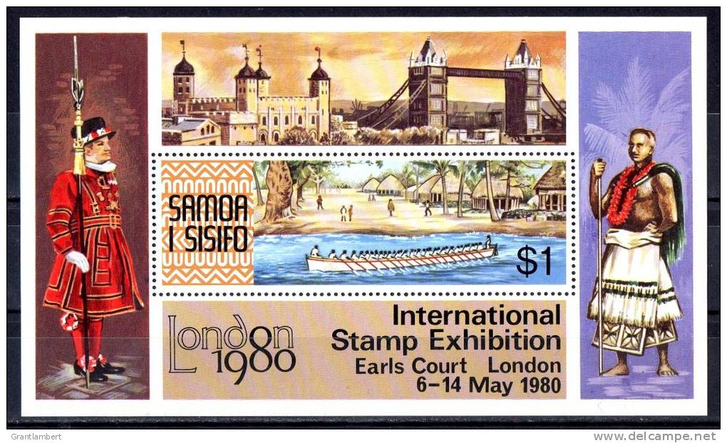 Samoa 1980 London Exhibition MS MNH - Samoa