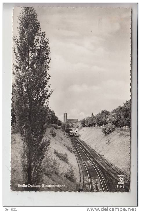 1000 BERLIN - DAHLEM, Einschnittbahn - Dahlem