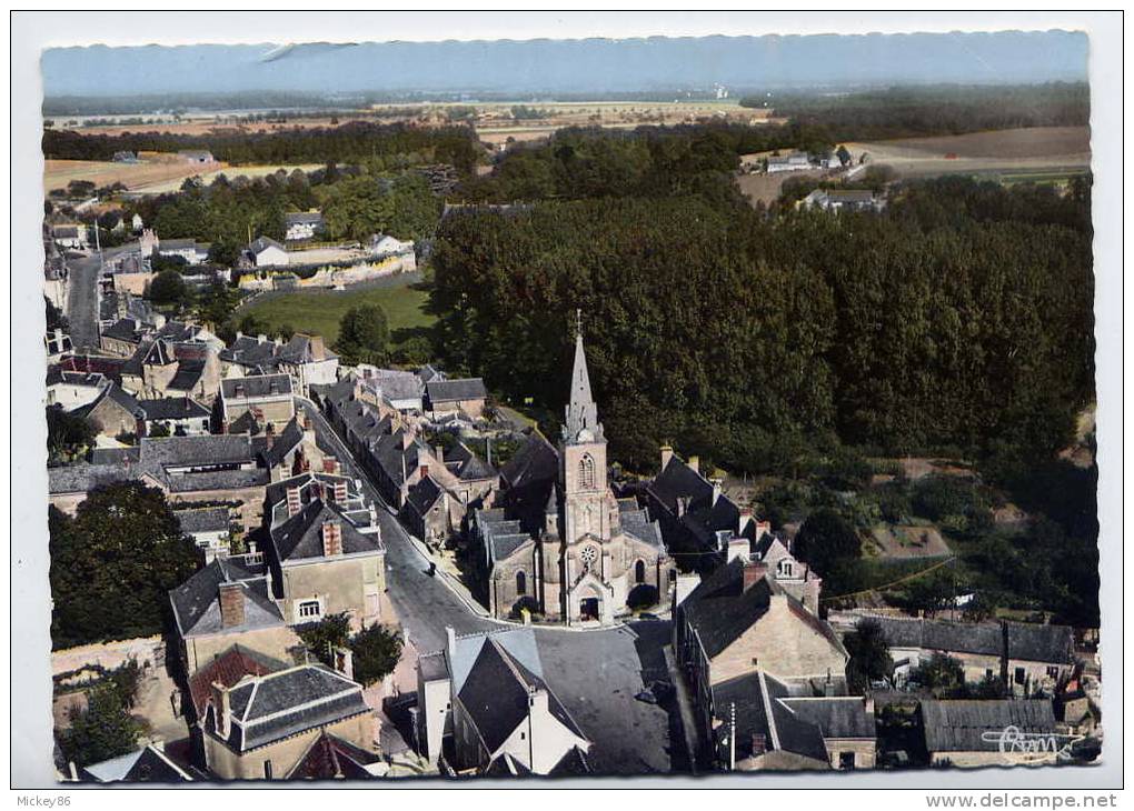 SEMBLANCAY---Vue Aérienne --L'église ,cpsm 10 X 15 N° 327-5 A  éd Combier---Belle Carte - Semblançay