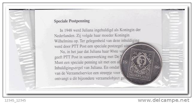 Nederland Speciale Postpenning Met Afbeelding Kroningszegel - Adel