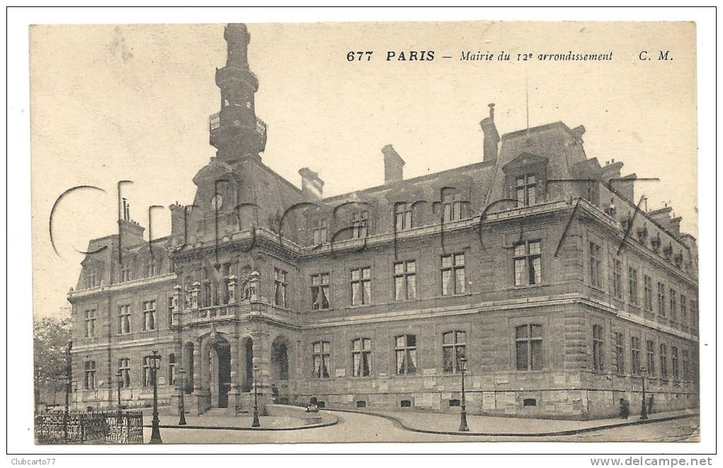 Paris12ème Arr (75) : La Mairie En 1920 (animé). - Arrondissement: 12