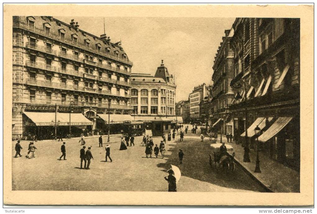 CPA 38 GRENOBLE RUE FELIX POULAT ET LE GRAND HOTEL MODERNE - Grenoble