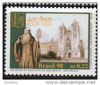 136 BRASIL 1998- 400 Años Del Monasterio De San Bento- San Pablo - Unused Stamps