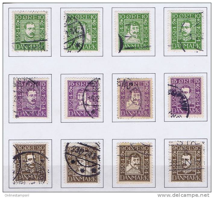 Danmark : 1924 Mi. 131-142, Used - Used Stamps