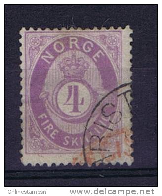 Norway: 1872 Mi Nr 19 E  Used - Gebraucht