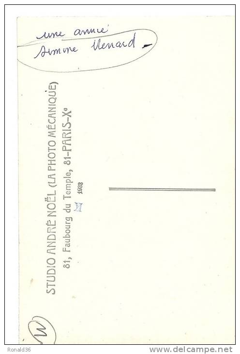Cpp Femme Portrait De Jeune Fille Simone MENARD ( Mode Robe Dentelle ) STUDIO André NOEL 81 FAUBOURG DU TEMPLE PARIS X - Genealogie