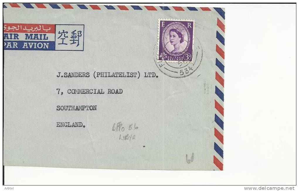 INGLATERRA FRONTAL CON MAT FIELD POST OFFICE 534 - Lettres & Documents