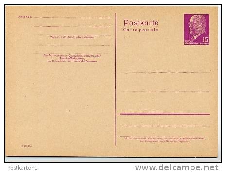 DDR  Postkarte P72  ULBRICHT 1. Ausgabe 1961 **  Kat. 7,50 € - Postcards - Mint