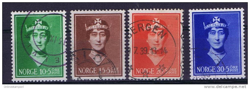 Norway: 1939, Mi 203-206, Used - Used Stamps