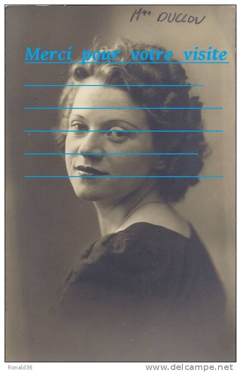 Cpp 36   Femme Portrait De Mme DUCLOU Photographier A MALAKOFF 92 - Genealogía