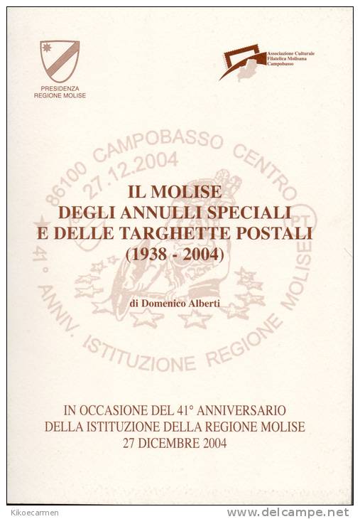 4scans ANNULLI E TARGHETTE DEL MOLISE Libro Annullamenti Targhetta Annullo Marcofilia CANCEL CANCELLATION Italia Italy - Stempel