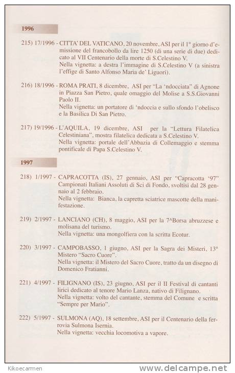 4scans ANNULLI E TARGHETTE DEL MOLISE Libro Annullamenti Targhetta Annullo Marcofilia CANCEL CANCELLATION Italia Italy - Cancellations