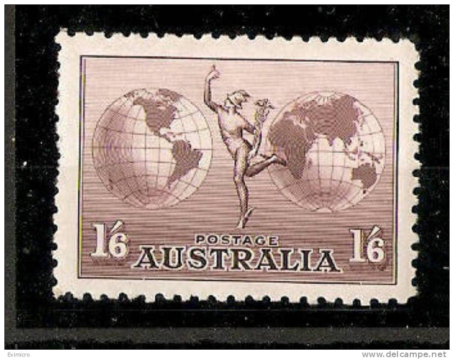 AUSTRALIA 1934 1s 6d HERMES SG 153 NO WATERMARK PERF 11 VERY LIGHTLY MOUNTED MINT Cat £50 - Nuevos