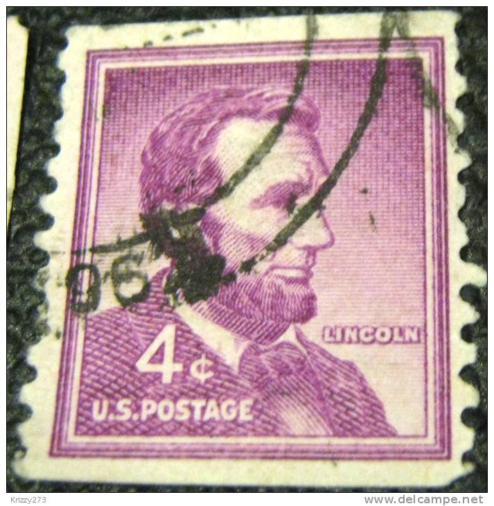 United States 1954 Lincoln 4c - Used - Used Stamps