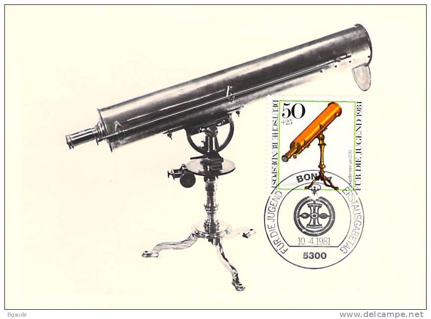 ALLEMAGNE BUND CARTE MAXIMUM NUM.YVERT  923 HISTOIRE DE L OPTIQUE - Other & Unclassified