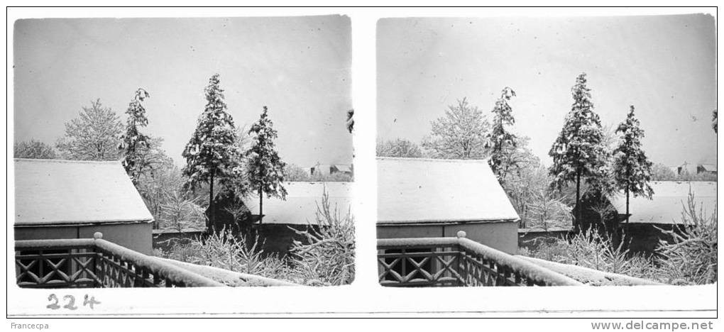 224 - LOIRET - PITHIVIERS - Cour Du 16 Faubourg D'Orléans Sous La Neige - 1924 - Plaques De Verre