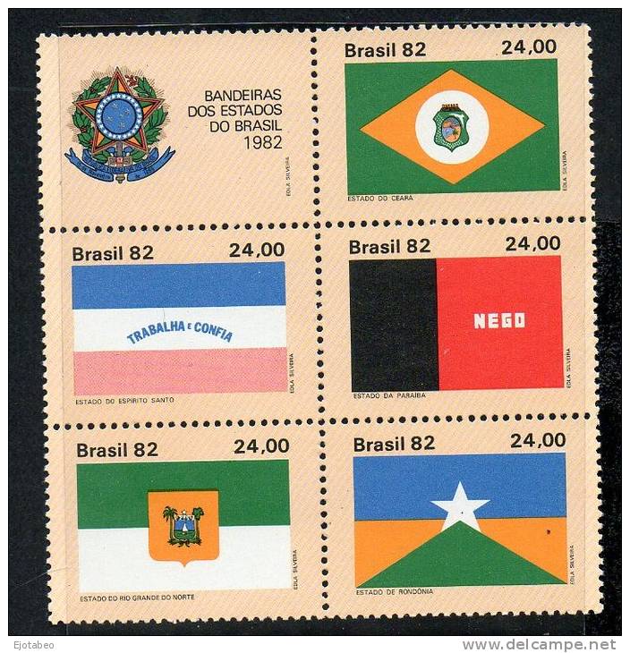 143-BRASIL 1982 BANDERAS  DE LOS ESTADOS DEL BRASIL - Unused Stamps
