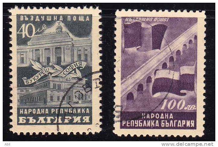 Bulgarie 1948 N°Y.T. :  PA. 54 Et 55 Obl. - Poste Aérienne