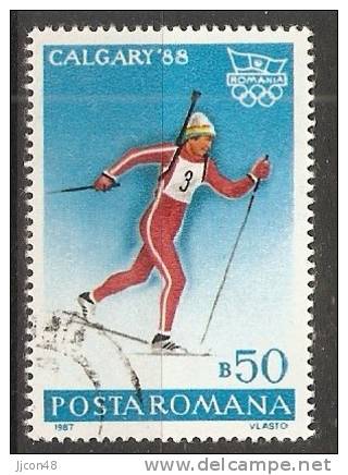 Romania 1987  Winter Olympics, Calgary  (o) - Used Stamps